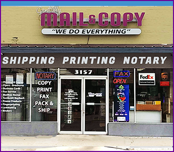 Gentilly mail and copy center store front