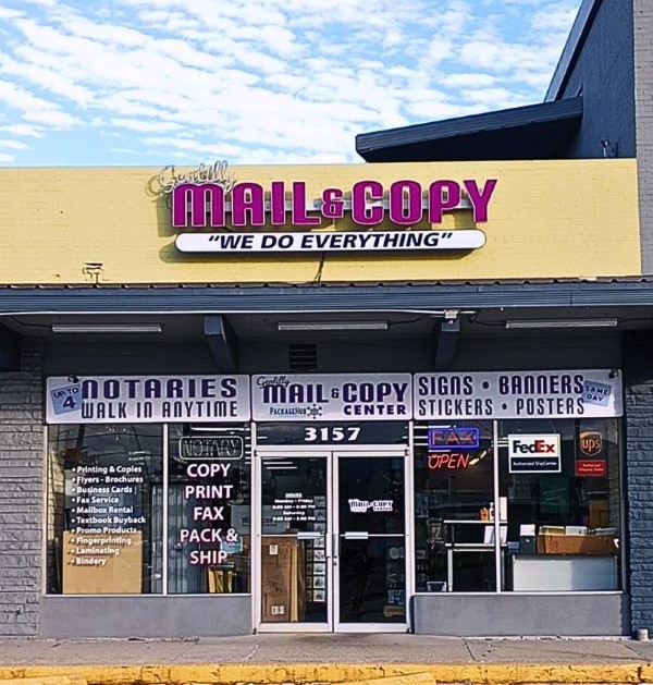 Gentilly mail and copy center store front